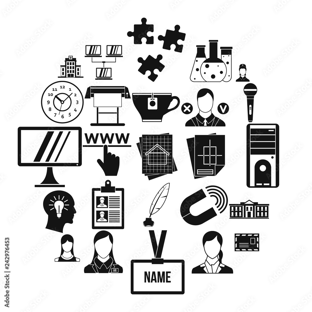 Poster talk icons set. simple set of 25 talk vector icons for web isolated on white background
