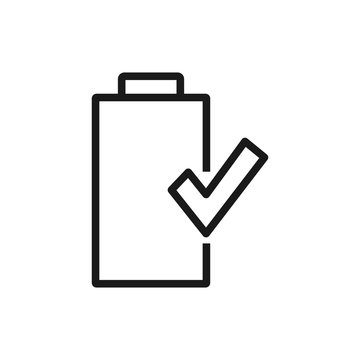 recommend clip art: Battery icon or logo in modern line style. High quality gray outline pictogram for web site design and mobile apps. Vector illustration on a white background.