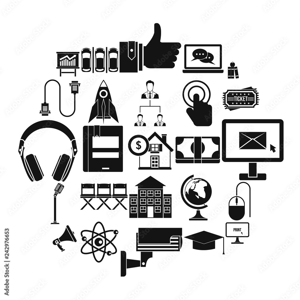 Poster commune icons set. simple set of 25 commune vector icons for web isolated on white background
