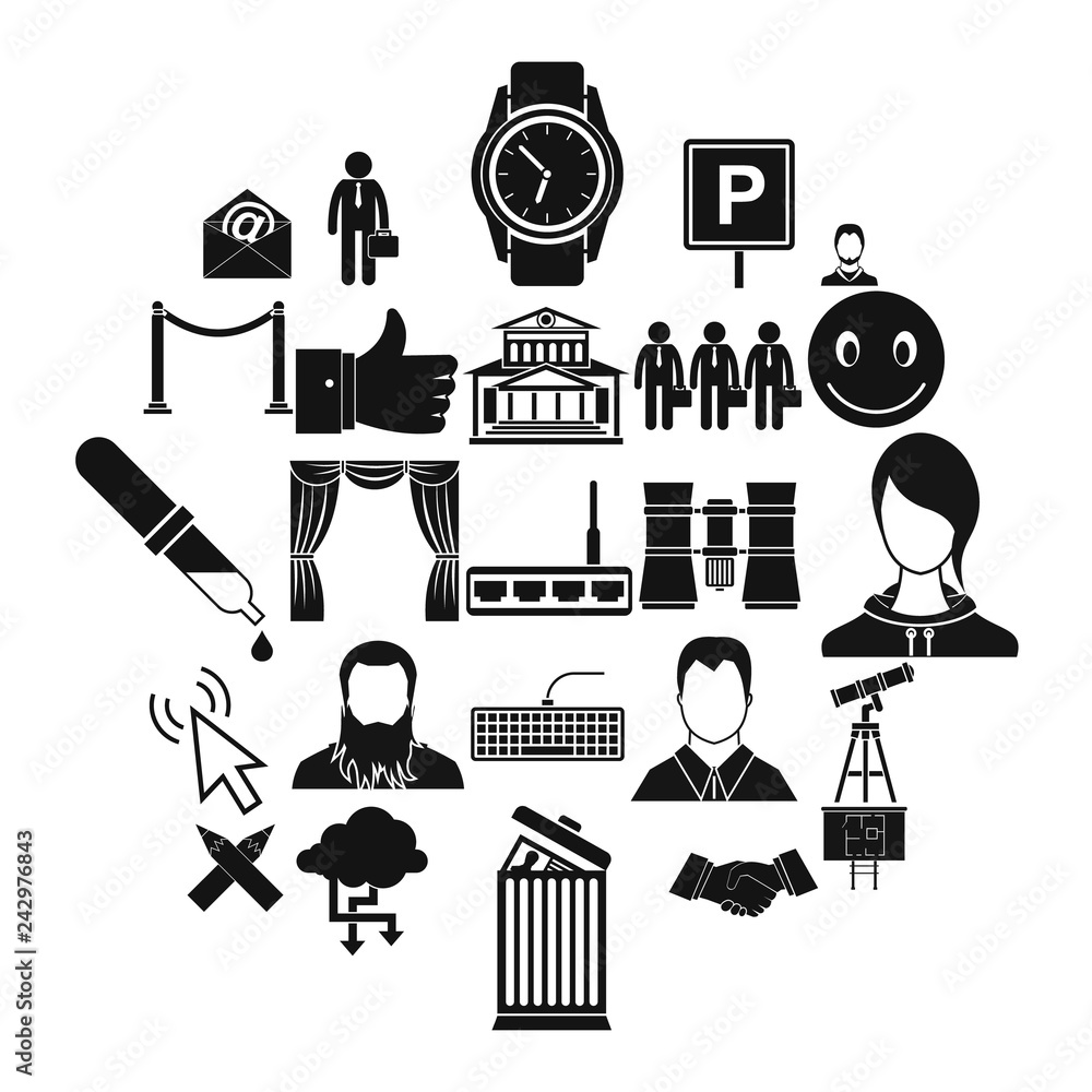 Aufkleber collogue icons set. simple set of 25 collogue vector icons for web isolated on white background