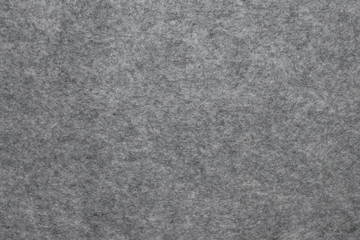 Texture of gray felt material close up