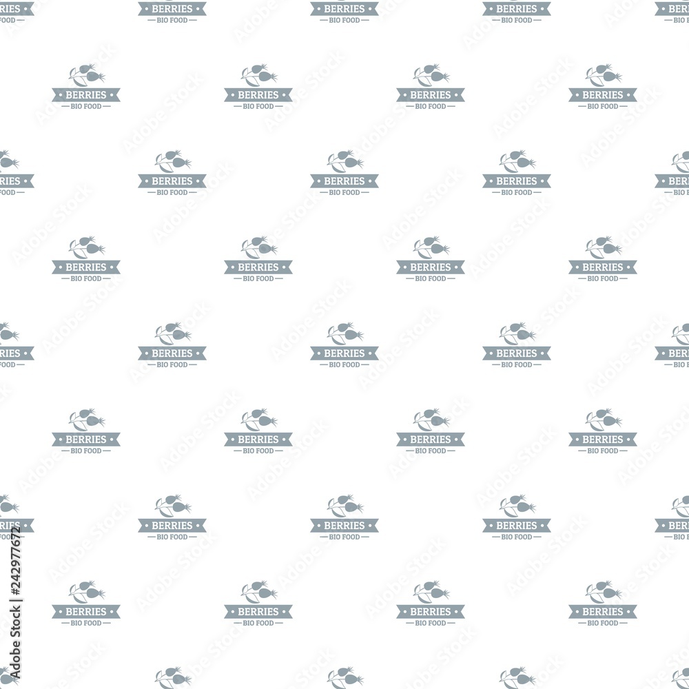 Poster bio food berries pattern vector seamless repeat for any web design