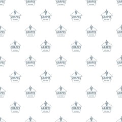 Fresh grapes pattern vector seamless repeat for any web design