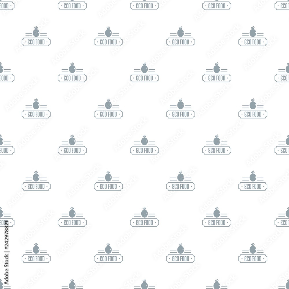 Poster eco food pattern vector seamless repeat for any web design