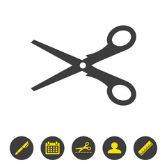 Scissors flat icon on white background.