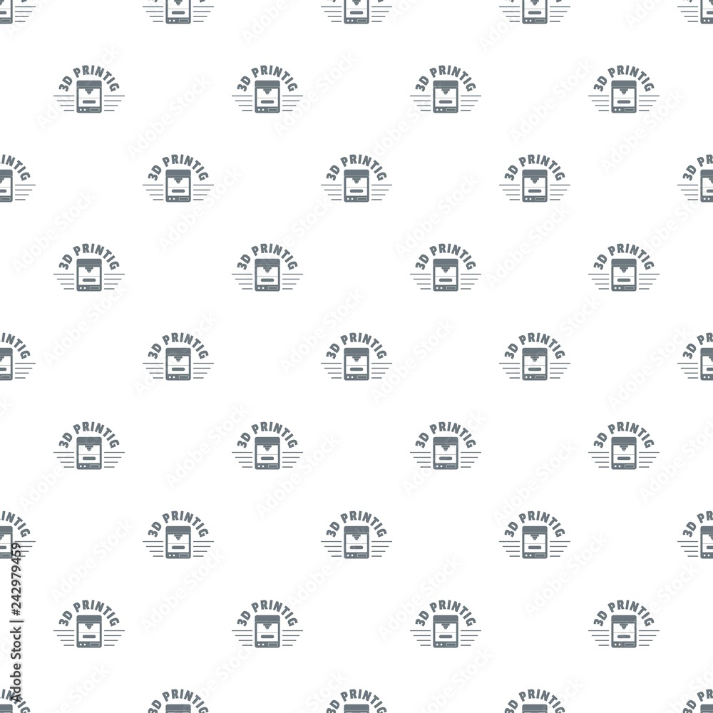 Poster 3d printing pattern vector seamless repeat for any web design