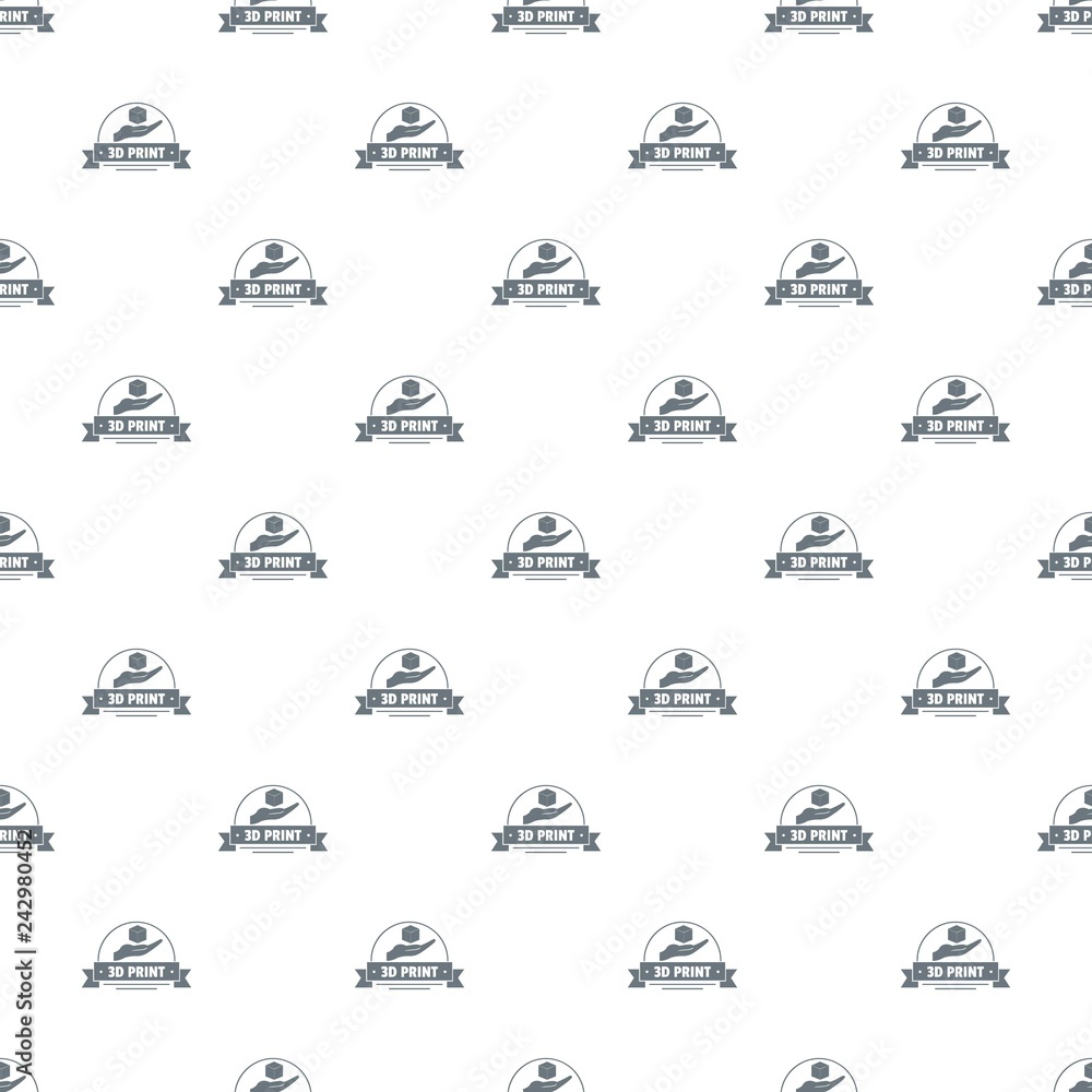Poster industry 3d printing pattern vector seamless repeat for any web design