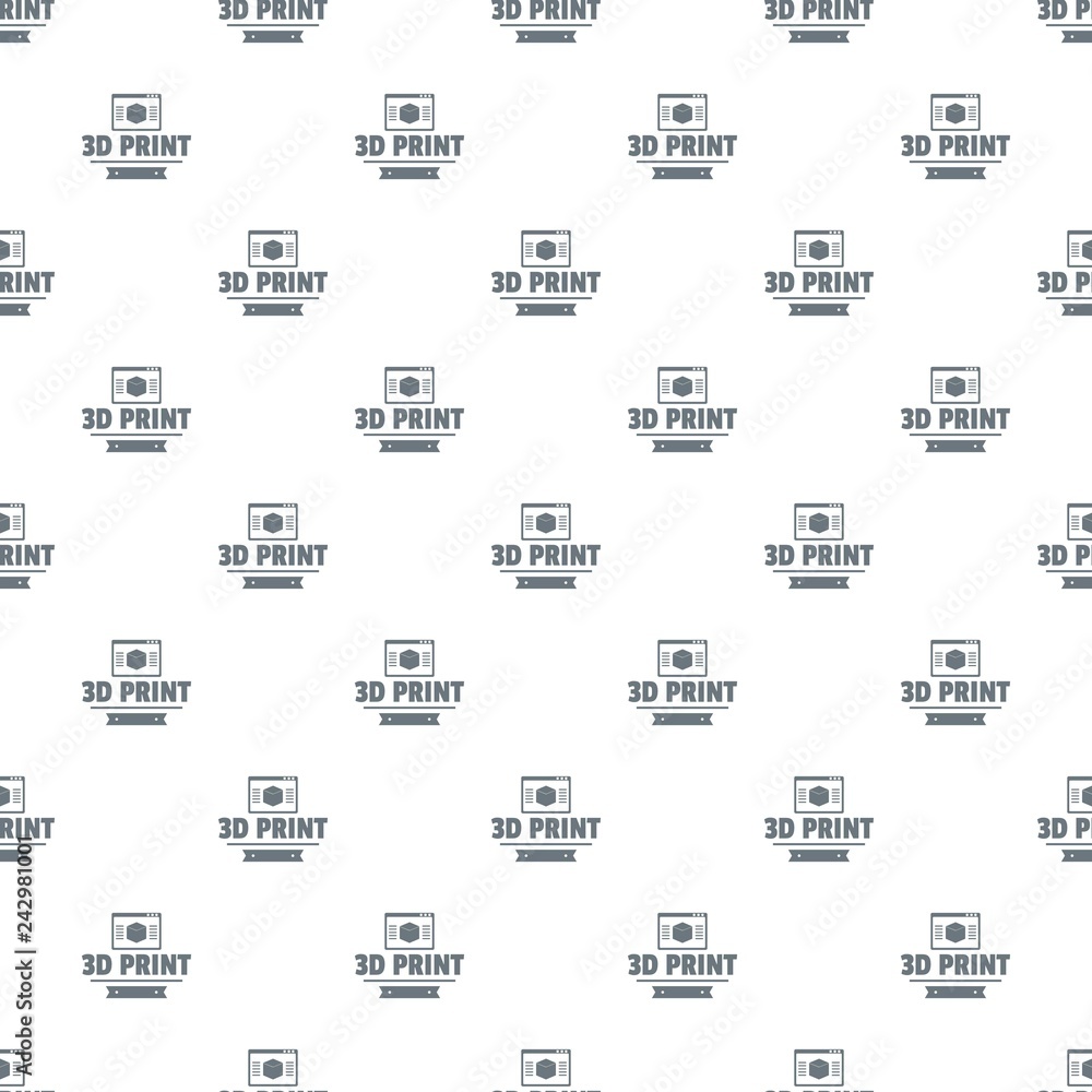 Poster material 3d printing pattern vector seamless repeat for any web design