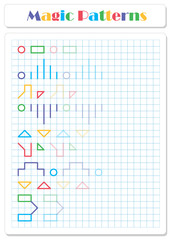 Continue the pattern with crayons or felt-tip pens