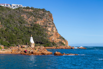 Lagune Ausfahrt Knysna mit Anglern