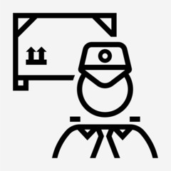 Outline Customs inspections pixel perfect vector icon