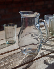 Empty beaker and glasses.