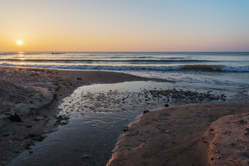 Mouth of small river.