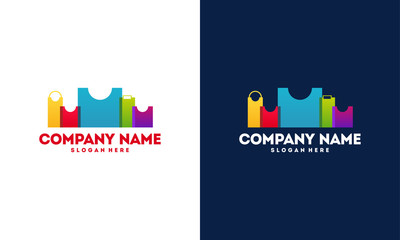 modern and colorful City Shop logo vector illustration