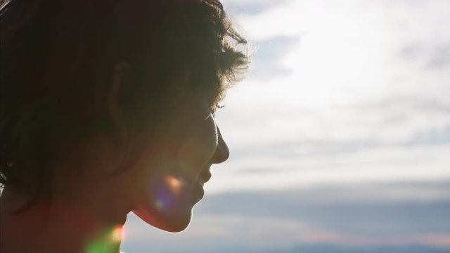 Female rock climber on Mt Habrich Squamish Canada - Powered by Adobe