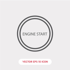 engine start icon vector