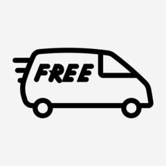 Outline free ship pixel perfect vector icon