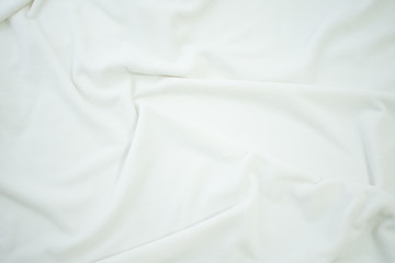 white crumpled blanket, background, top view