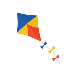 Kite Icon. Vector Illustration on white isolated background