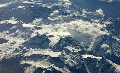 Aerial view of the alps