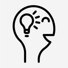 Outline idea pixel perfect vector icon