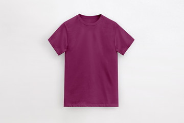 Solid Basic T-Shirt burgundy Man unbranded