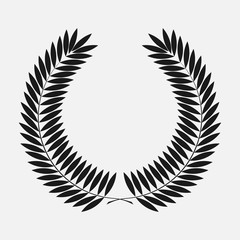 icon laurel wreath, spotrs design - vector