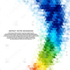Abstract geometric background in the form of triangles. Abstract background, tech background. Good for advertising materials, brochures, banners.