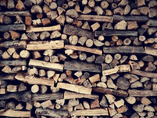 piles of fire wood background