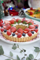 クリスマス～ベリーのリースタルト