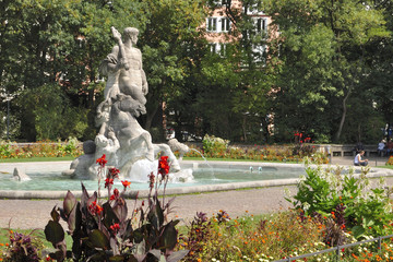 München, Neptunbrunnen im alten Botanischem Garten