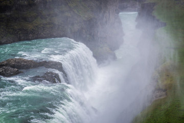 Fototapeta na wymiar Canyon next to Gullfoss waterfall in southwestern part of the Iceland