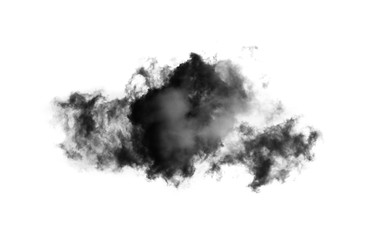 Black clouds on a white background