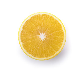 Orange slice isolated on white background.