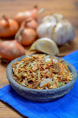 Traditional dried nasi herbs, used for cooking, close up