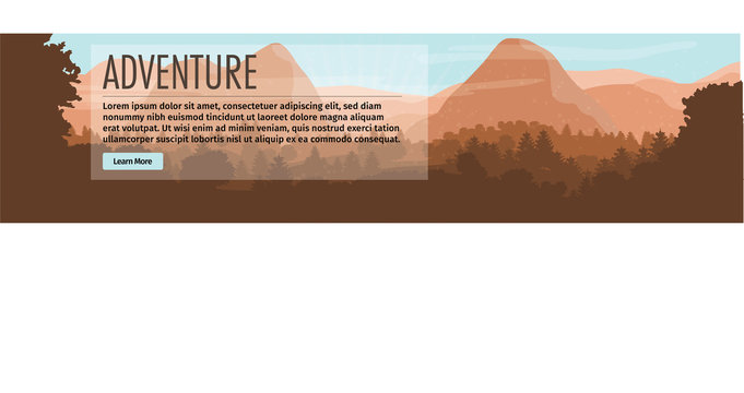 Mountain Landscape Adventure Web Banner