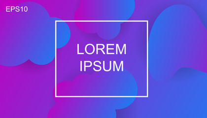 Modern stylish stationery trendy background with deep gradients and vibrant colors. Futuristic simplistic geometric fluid vector design.