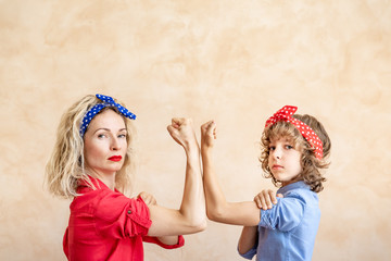 We can do it! Woman's day concept