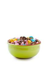 American dry Breakfast cereal and mini marshmallows