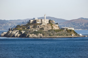 Prison island of Alcatraz in San Francisco, California