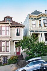 Victorian and Edwardian style houses in San Francisco, California