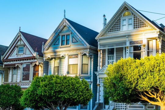 Victorian and Edwardian style houses in San Francisco, California
