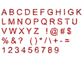 3d illustration, alphabet. ABC, Valentine Day, Love concept.
