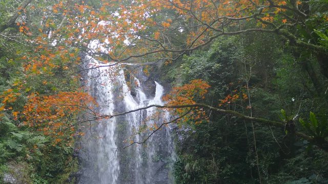 Autumn Yunshen waterfall in New Taipei City Sanxia District, New Taipei City, Taiwan