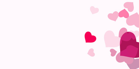 Pink heart confetti