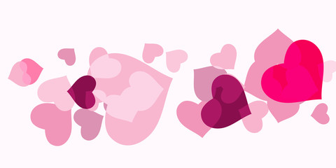 Pink heart confetti