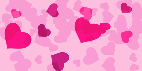 Pink heart confetti