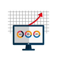 Profit graphics, vector illustration