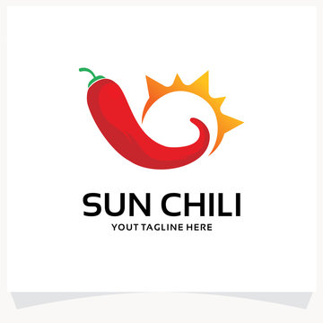 Sun Chili Logo Design Template Inspiration