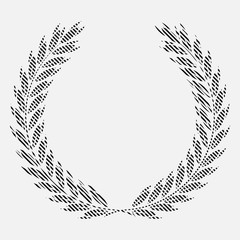 icon laurel wreath, spotrs design - vector